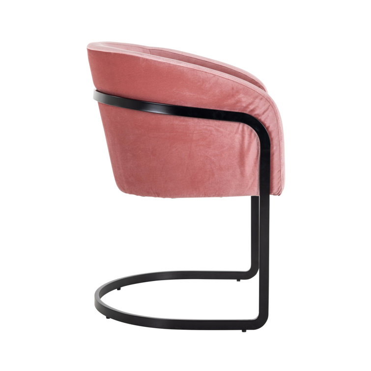 OROA Chiara Velvet Upholstered Arm Chair in Pink Wayfair Canada